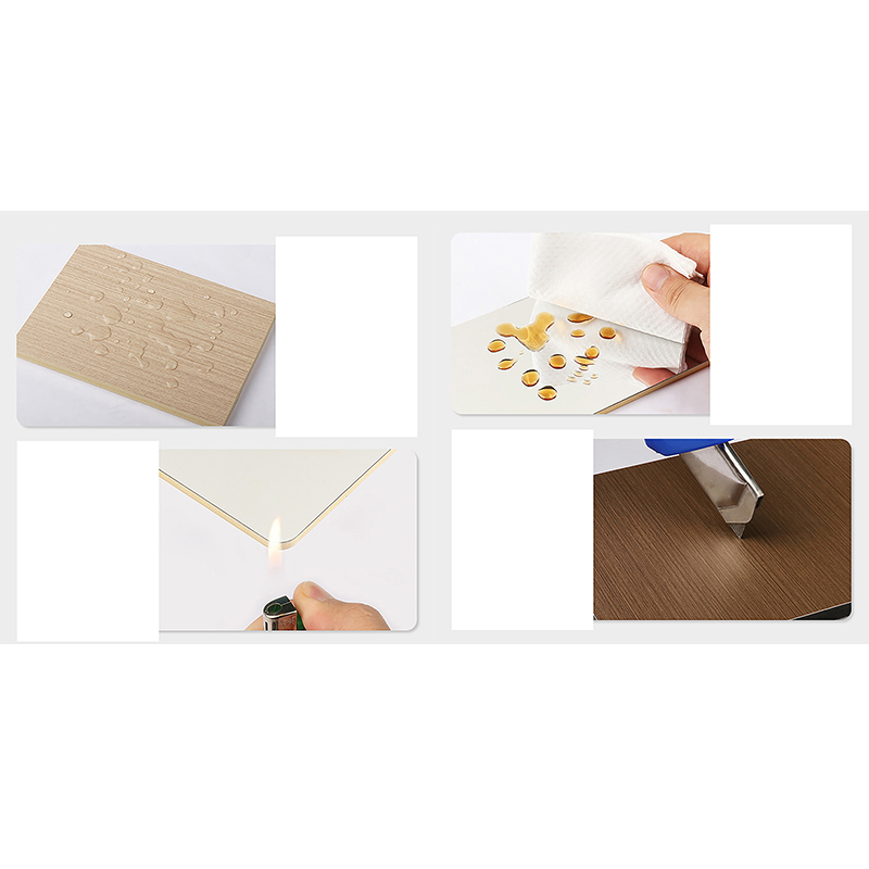 Bileog Criostail Charbóin PVC Éadroma Frith-Scratch Ard-Dlúis 5mm-8mm Tiubh le haghaidh Maisiú Seomra Folctha Óstán Tráchtála Painéal Balla Seasmhach B1 Grád Fireproof