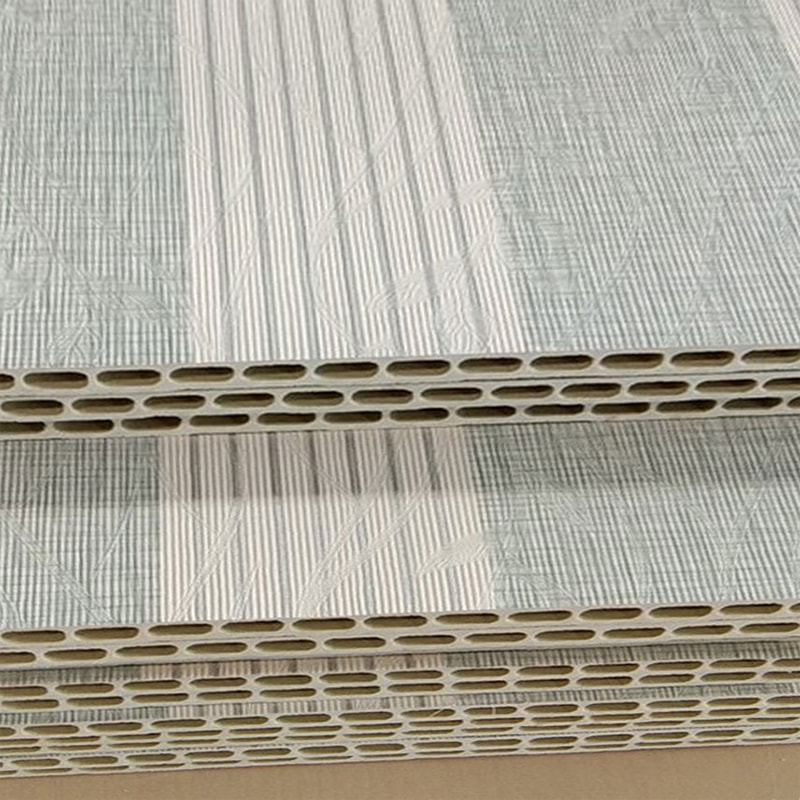 Painéal Balla PVC Snáithín Adhmaid Bambú Comhtháite Nua-Aimseartha le haghaidh Cúlra Teilifíse Painéal Balla Pacáiste Crua le haghaidh Uasteorainn Intí le haghaidh Úsáid Óstáin