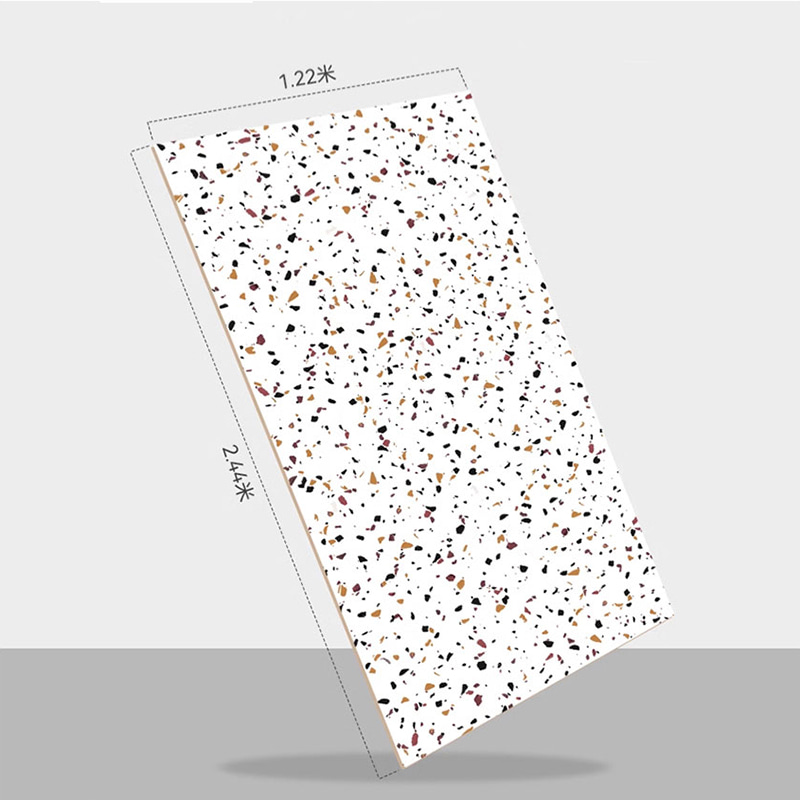 1220mm × 2440mm Solúbtha PVC Plaisteacha Marmar Malartach SPC Painéal Balla & Bord Aithrise Saorga Marmar UV Cumhdach Bileog Marmair PVC