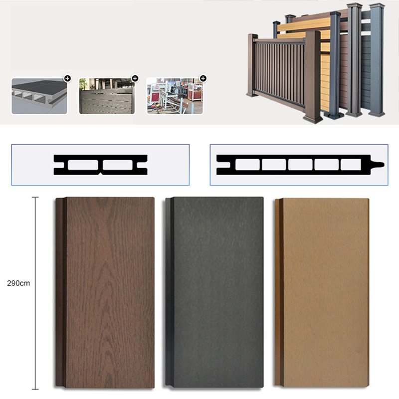 Scáileán Fál Maisiúil Comh-easbhrúite Aimsir-resistant Wpc Ilchodach Príobháideacht Gairdín Fál Cruthúnas Gréine Caith-resistant Frith-termite Éasca le Suiteáil