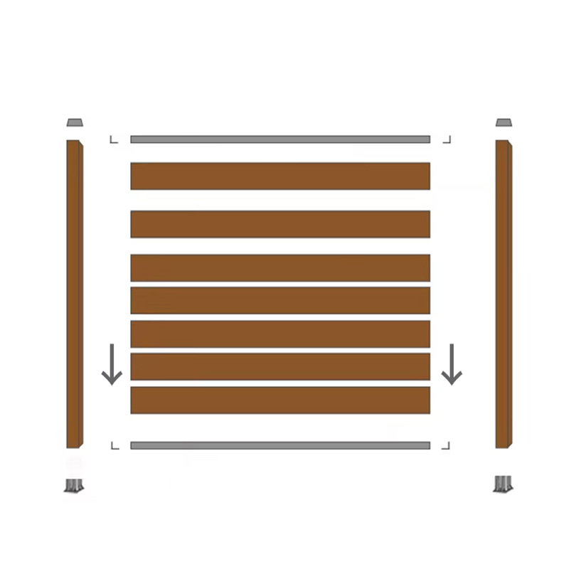 Scáileán Fál Maisiúil Comh-easbhrúite Aimsir-resistant Wpc Ilchodach Príobháideacht Gairdín Fál Cruthúnas Gréine Caith-resistant Frith-termite Éasca le Suiteáil