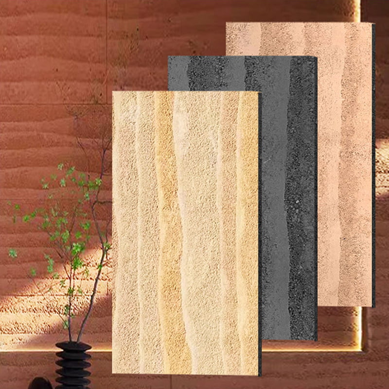 Dearadh Nua-Aimseartha Painéil Balla Éadroma Fireproof Ábhar Nua Cumhdach Cloch Bog Tíleanna MCM Solúbtha Clúdach Balla Cloch Líneach